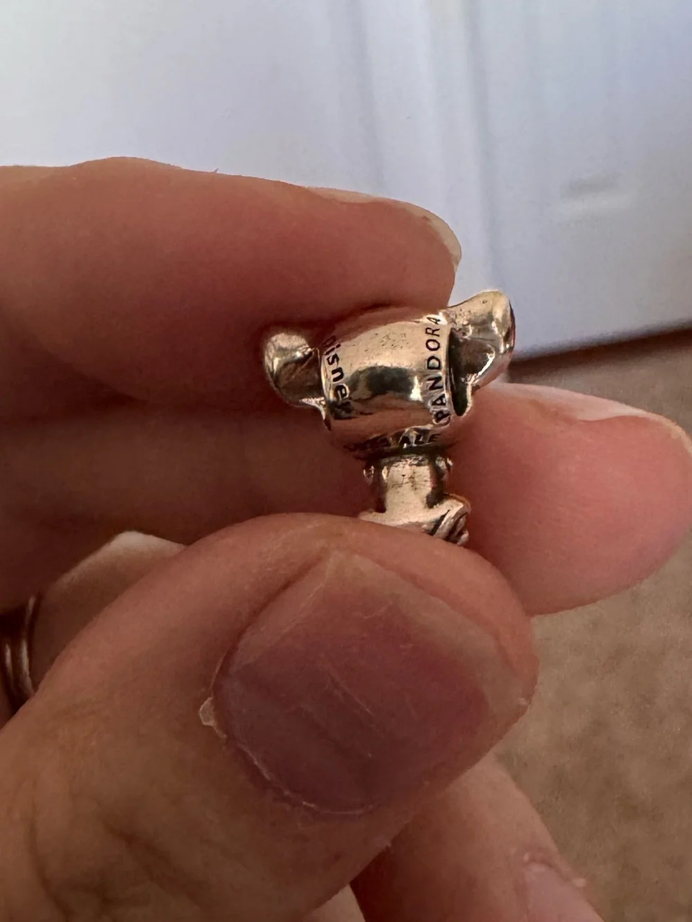 Silver and Yellow Cartoon Kitten Charm